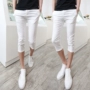 Mùa hè cắt quần nam Hàn Quốc phiên bản của bàn chân nhỏ quần âu Mỏng 7 điểm quần mùa hè quần short nam xu hướng quần trắng quần vải nam