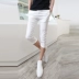 Mùa hè cắt quần nam Hàn Quốc phiên bản của bàn chân nhỏ quần âu Mỏng 7 điểm quần mùa hè quần short nam xu hướng quần trắng quần vải nam Quần mỏng