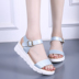 Mùa hè 2018 Dadongping sandal nêm trung niên nữ size nhỏ 33 34 size lớn 41 42 dép bà bầu chống trượt sandal Sandal