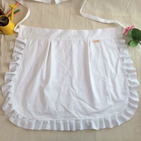 Двухэтажная хлопковая юбка в складку, фартук, милая белая цветная кухня, сделано на заказ