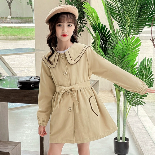 Плащ, осенняя куртка, длинный корсет, коллекция 2023, подходит для подростков, в западном стиле, в корейском стиле, средней длины