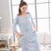 Mùa hè Hàn Quốc phiên bản của XL ngắn tay nightdress chất béo MM200 kg mùa hè lỏng bông phụ nữ mang thai đồ ngủ nữ mang thai váy ngủ mùa đông Đêm đầm