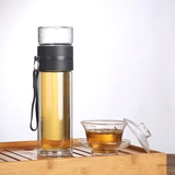 Термос, чай, вместительная и большая чайная чашка, стеклянный стакан