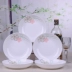 5 Túi Hộ Gia Đình Tấm Gốm Jingdezhen Đĩa Sâu Tấm Món Ăn Đĩa Trái Cây Lò Vi Sóng Bộ Đồ Ăn Kết Hợp tô ăn cơm Đồ ăn tối