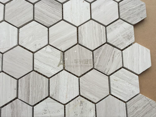 Каменная мозаика натуральная далисман Лайм деревянный шестигран