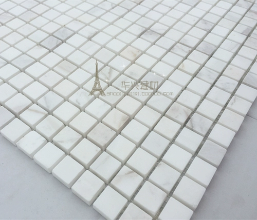 Джазовая белая мозаичная каменная мраморная плитка