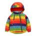 Quần áo trẻ em mùa thu đông 2019 Áo khoác trẻ em mới cho bé gái áo gió bé trai màu cầu vồng cộng với áo khoác nhung - Áo khoác