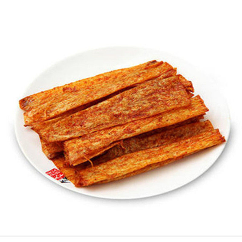 自制辣条豆香干80怀旧豆皮香辣味儿时学生辣片豆腐皮休闲零食包邮