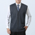 Trung niên quần áo nam cộng với nhung độn vest cha mùa thu và mùa đông mô hình kích thước lớn lỏng đan áo len cardigan vest vest Dệt kim Vest