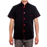 Шеф -повара шеф -повара рабочая одежда Новое еда отель профессиональный платье лето лето лето -короткая летняя летняя кухонная одежда черная и белая