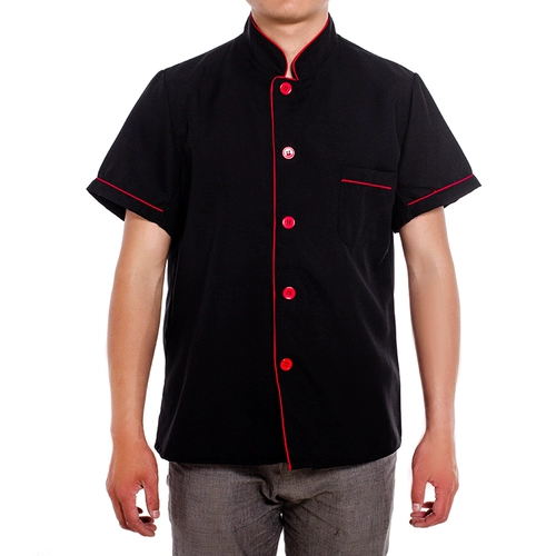 Шеф -повара шеф -повара рабочая одежда Новое еда отель профессиональный платье лето лето лето -короткая летняя летняя кухонная одежда черная и белая