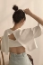 Máy tim Học sinh hàng đầu Hàn Quốc thắt lưng mùa hè eo phụ nữ gợi cảm rò rỉ rốn làm đẹp lưng áo thun ngắn tay - Áo phông Áo phông