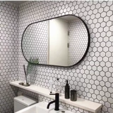 Шестиугольная белая черная мозаика