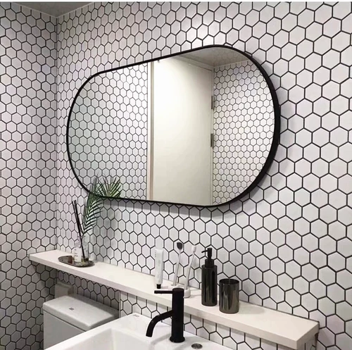 Шестиугольная белая черная мозаика