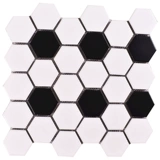 Шестиугольная белая черная мозаика