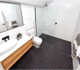 Шестиугольная белая черная мозаика