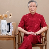 Тонкая вышивка для пожилых людей для отдыха, комплект для влюбленных, короткий рукав, для среднего возраста, большой размер, с вышивкой, китайский стиль