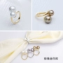 Hàn Quốc cao cấp khăn lụa khóa vuông vòng khóa phụ kiện vỏ ngọc trai trâm khăn quàng khăn quàng cổ khóa nhẫn trang sức sử dụng kép - Nhẫn nhẫn trọn nam vàng 18k