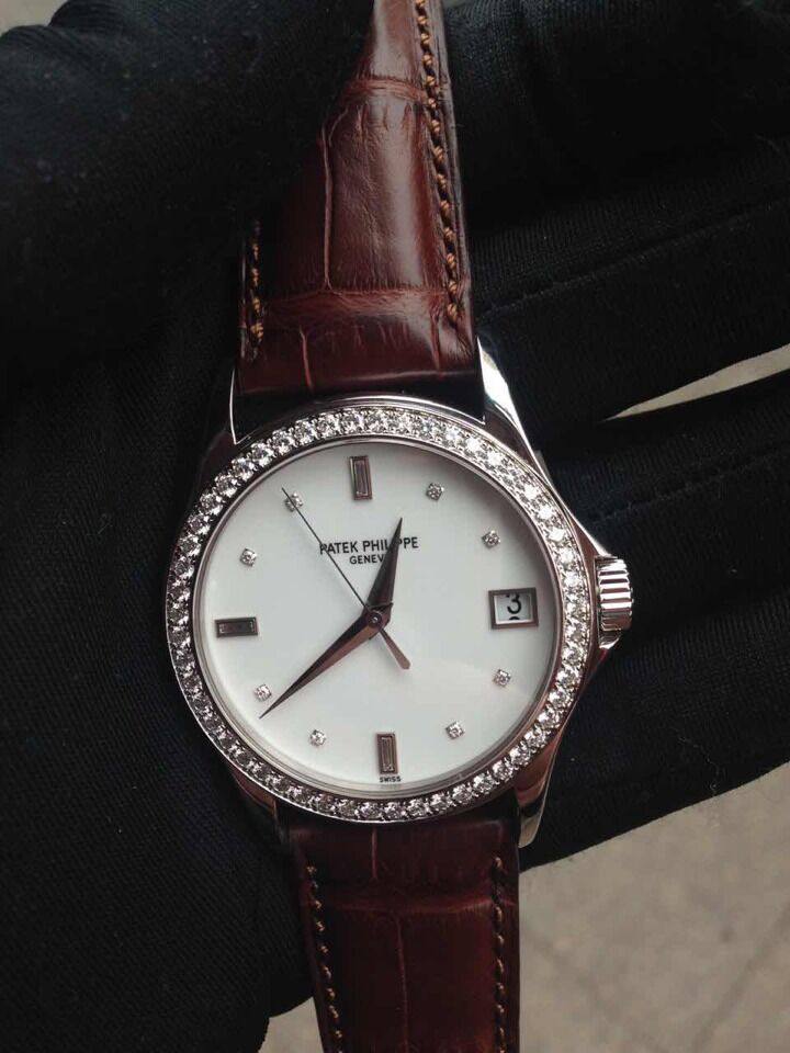 2573二手百达翡丽5108g白金钻表机械表