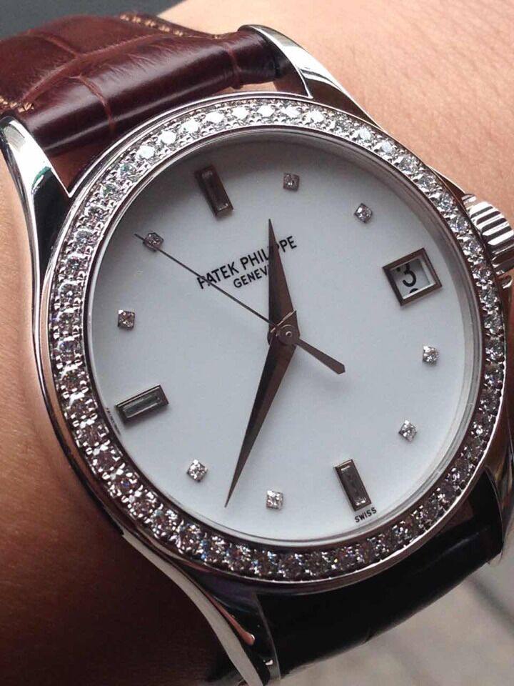 2573二手百达翡丽5108g白金钻表机械表