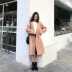 Áo khoác len nữ dài phần phiên bản Hàn Quốc 2018 thu đông mới áo khoác dài hai mặt nữ rộng