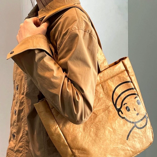 Водонепроницаемая вместительная и большая кожаная сумка на одно плечо, можно стирать