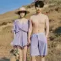 Đồ bơi mùa hè Phiên bản Hàn Quốc của bộ đồ bơi đôi đơn giản Cặp đôi người mẫu dưới nước Đồ bơi cặp đôi Mẫu đồ bơi gợi cảm - Vài đồ bơi đồ đôi đi biển 2020