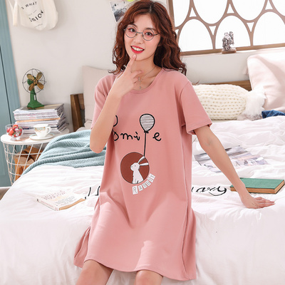 Đồ ngủ mùa hè áo sơ mi nữ đơn giản cotton ngắn tay ngắn Hàn Quốc thân trên áo ngủ gợi cảm phục vụ nhà Xiêm - Pyjama Pyjama