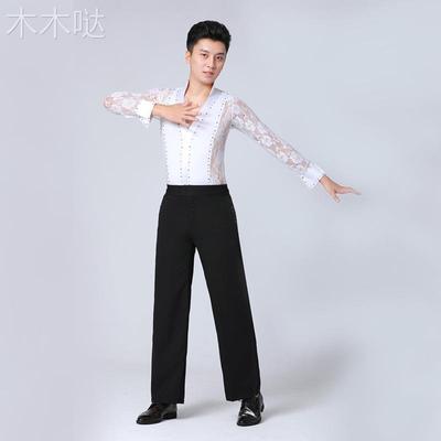 taobao agent Source customization xisaa lace dance costume Chachagong dance costume modern friendship long-sleeved men's pull