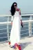 19 thương hiệu Han Chao mua phụ nữ nóng bỏng cổ áo châu Âu và Mỹ cổ tròn bảy điểm tay áo đầm váy dài quốc phục - Trang phục dân tộc