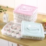 Heart Yijia bánh bao đông lạnh hộp bánh bao đông lạnh hộp tủ lạnh hộp lưu trữ bánh bao đông lạnh hộp bánh bao nhà - Đồ bảo quản hộp cơm 3 ngăn
