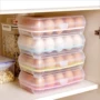 Trái tim IKEA tủ lạnh nhiều trứng hộp hộp thực phẩm lưu trữ hộp trứng khay bếp trong suốt hộp nhựa đặt gà về nhà - Đồ bảo quản hộp nhựa đựng cơm