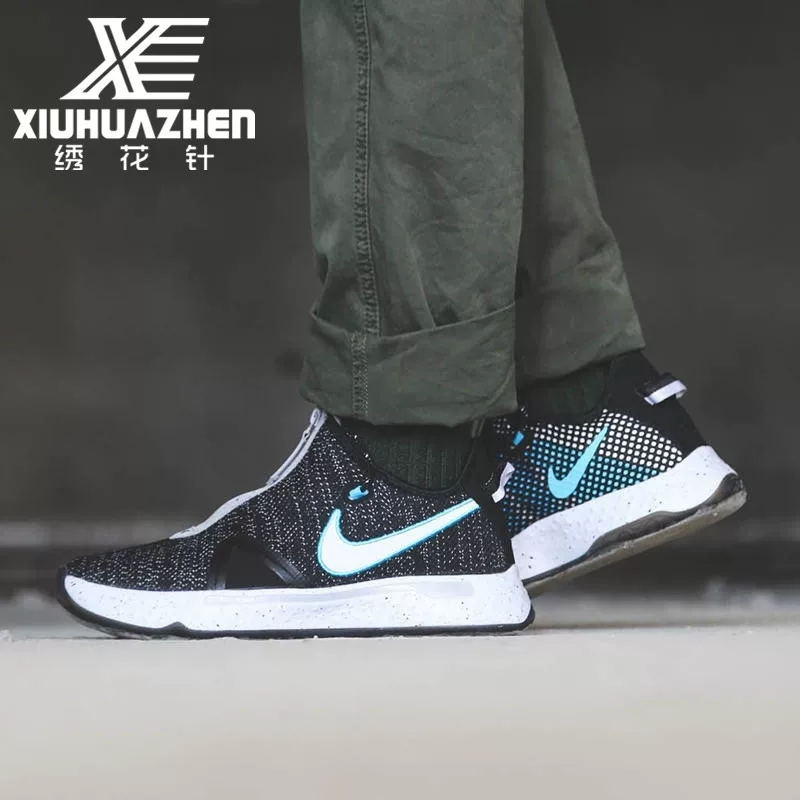 Nike Nike PG4.0 Pharise Джордж 4-го поколения клетчатые кроссовки на молнии черно-белые CD5082-001-002