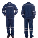 Хлопковый джинсовый комплект, комбинезон, светоотражающие демисезонные штаны для работы