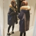 Chic mùa đông vải to sợi áo khoác nữ phần dài bông phù hợp với lớn cổ áo lông thú sinh viên lỏng Hàn Quốc dày độn coat hood áo gile lông vũ uniqlo nữ Bông
