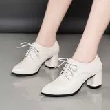 Обувь с заостренным носом, белые танцующие туфли для матери для кожаной обуви, из натуральной кожи