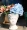 Cafe nghệ thuật nhà phòng khách hình thịt chân dung chậu màu thạch cao đầu bình trang trí - Vase / Bồn hoa & Kệ