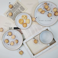 Baiyu японская стиль матовая керамическая тарелка белая внедорожника, десертный дом набор салата чаша для завтрака чашка для завтрака