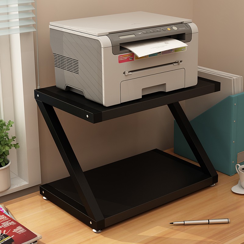 Creative printer shelf Office desktop double-layer storage shelf Modern simple multi-layer shelf Copier rack
