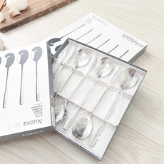 Набор столовых приборов 自留！沉甸甸的感觉！德国单家用长柄勺汤勺不锈钢便携带韩式套装