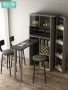 Bàn quầy bar bàn rượu tủ hiện đại tối giản phòng khách đồ nội thất căn hộ nhỏ gấp vách ngăn nhà Bắc Âu bàn cao - Bàn / Bàn bàn trà gỗ tự nhiên
