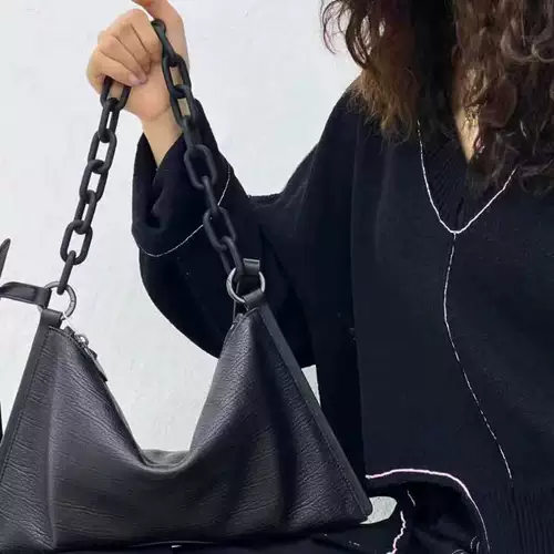 Оригинальная небольшая сумка через плечо, дизайнерская цепь, универсальная сумка подмышку, премиум класс, ручная роспись, из натуральной кожи