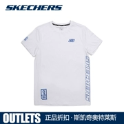 Skechers Skechers nam sinh viên thực hành thần tượng DLTA mới với cùng một đoạn áo phông giản dị áo sơ mi ngắn tay đơn giản - Áo phông ngắn