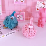 Большая мультипликационная ванна, мяч для купания, мяч для купания милая девушка потирает мяч, потирая обратно, блюда из пениста, купальные цветы