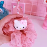 Большая мультипликационная ванна, мяч для купания, мяч для купания милая девушка потирает мяч, потирая обратно, блюда из пениста, купальные цветы