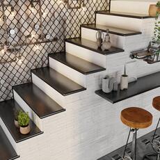 Ступени лестничные 实木质家用楼梯防腐橡木木踏步板台阶定制水泥楼梯隔板木制木地板