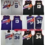 Áo bóng rổ NBA số 13 Nash 34 Barkley White Purple Vintage thêu bóng rổ - Thể thao sau bộ quần áo adidas nữ