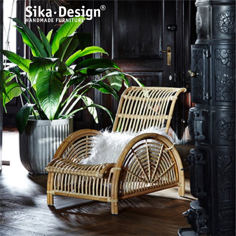 [Sikadesign丹麦手工藤编休闲躺椅设计师款北欧家具Paris chair]