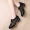 2020 phiên bản Hàn Quốc của giày đơn Tiantian Dadong phụ nữ dây kéo giày phụ nữ đế thấp giày cao gót rỗng giữa mùa xuân và mùa thu giày nữ miệng sâu - Giày cắt thấp