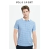 Áo thun thể thao nam Xia Paulo thêu áo thun nam tay ngắn kinh doanh cotton giản dị ve áo sọc áo polo nam - Polo Polo